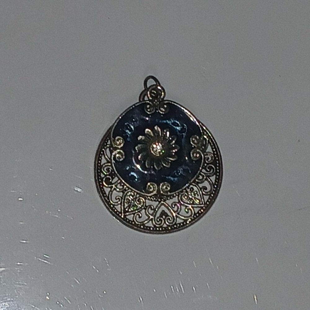 Elegant Blue and Silver Pendant